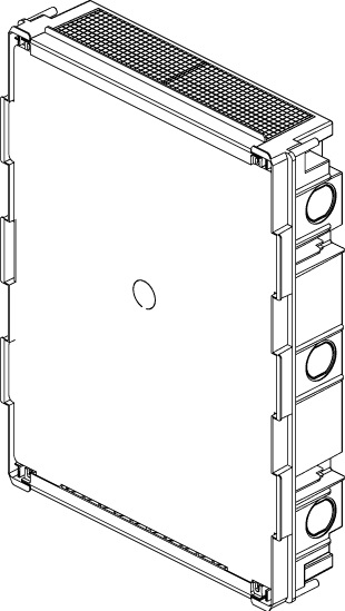 Vimar V53324 Scatola da Incasso Estetica per Centralino 24 Moduli Azzurro - Dimensioni 316x423x80 mm, IP40