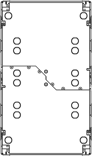Vimar V53372 Scatola da Incasso per Centralino Estetico 72 Moduli Azzurro - Dimensioni 426x723x100 mm, IP40