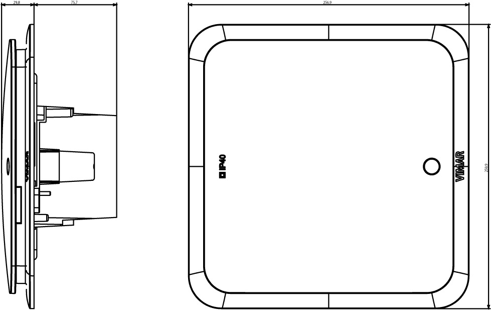 Vimar V53108.B Centralino Estetico da Incasso 8 Moduli Bianco IP40