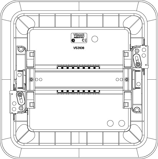 Vimar V53108.B Centralino Estetico da Incasso 8 Moduli Bianco IP40