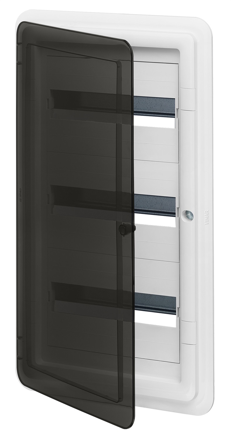 Vimar V53136 Centralino Estetico da Incasso 36 Moduli Fumè IP40 con Guida DIN