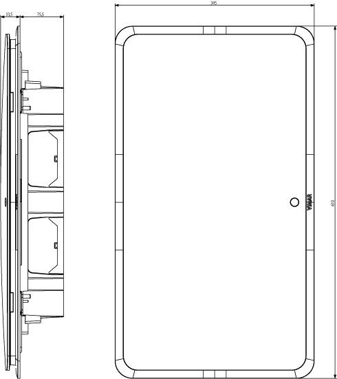 Vimar V53136.B Centralino Estetico da Incasso 36 Moduli IP40 Bianco con Guida DIN