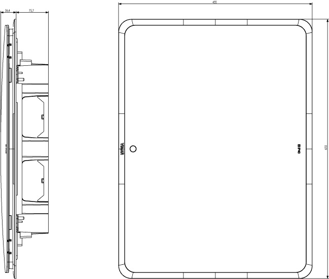 Vimar V53154 Centralino Estetico da Incasso 54 Moduli IP40 con Guida DIN e Portello Fumé