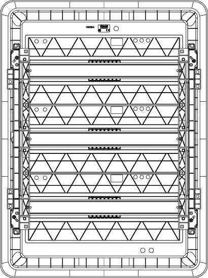 Vimar V53154 Centralino Estetico da Incasso 54 Moduli IP40 con Guida DIN e Portello Fumé