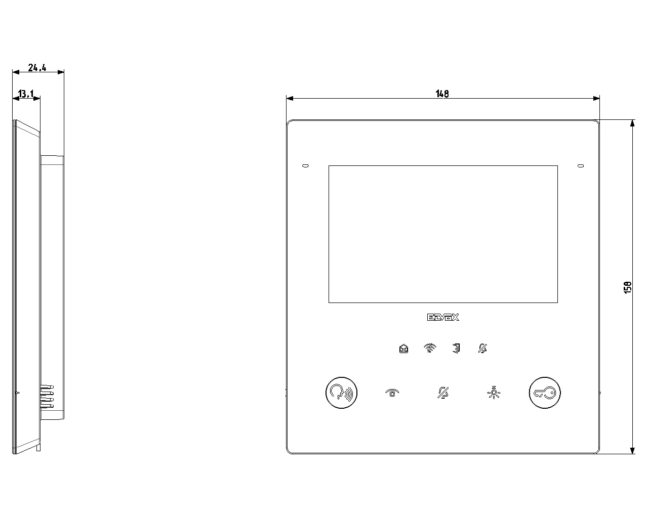 Vimar 40515 Videocitofono Vivavoce Tab 5S Up da Parete con Wi-Fi, Display Touch Screen LCD 5