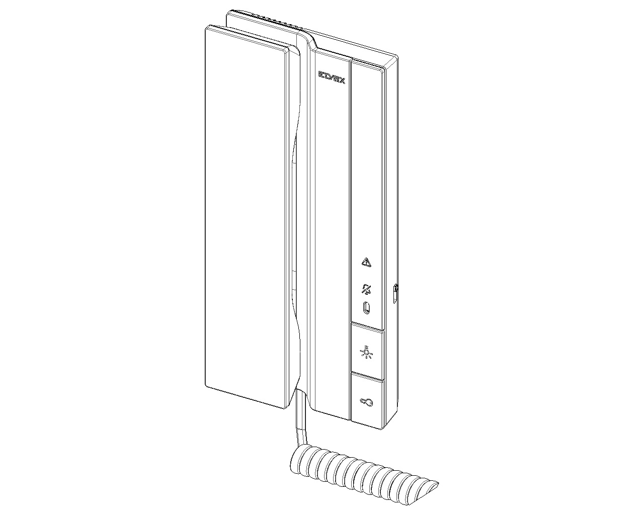 VIMAR Voxie 40540 - Citofono Cornetta 2 Fili Bianco con 2 Pulsanti per Apertura Serratura e Luce Scale