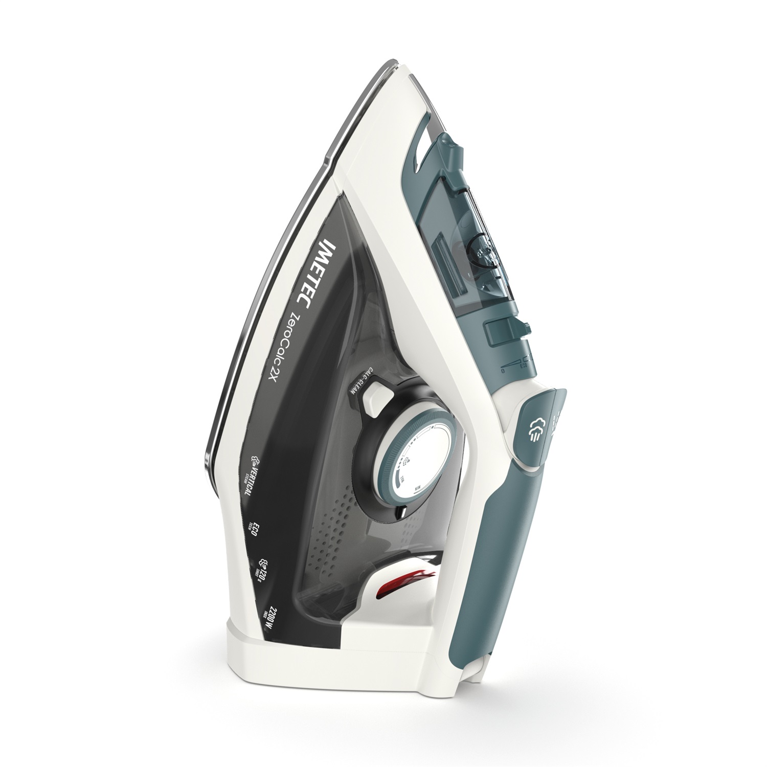 Imetec Ferro da Stiro a Vapore ZeroCalc Z1 2500 - 2200 W, Colpo Vapore 120 g/min, Piastra in Acciaio Inox, Tecnologia Anticalcare, Funzione Calc Clean