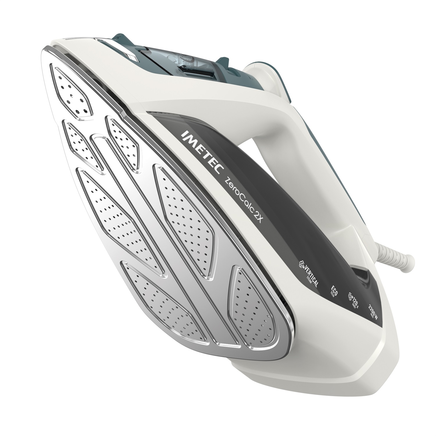 Imetec Ferro da Stiro a Vapore ZeroCalc Z1 2500 - 2200 W, Colpo Vapore 120 g/min, Piastra in Acciaio Inox, Tecnologia Anticalcare, Funzione Calc Clean