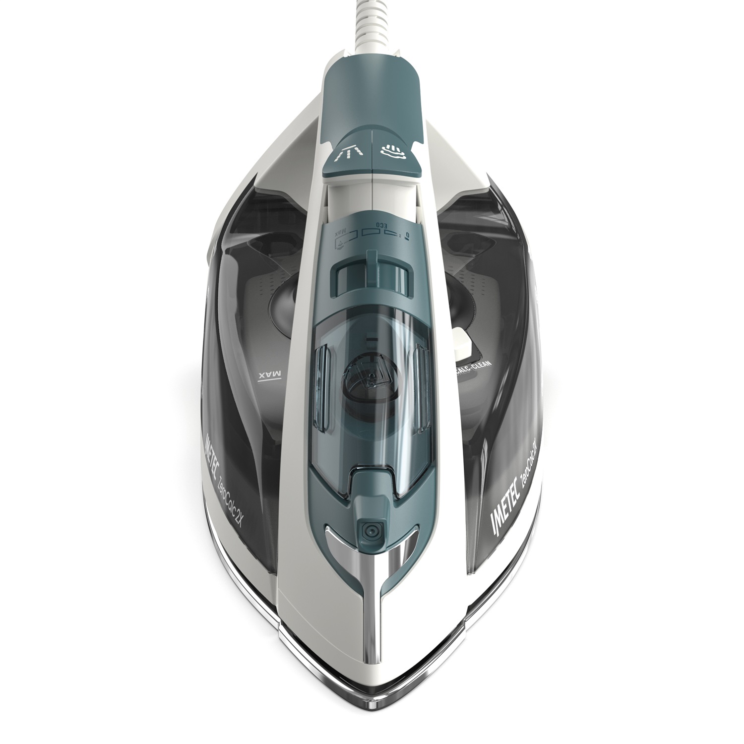 Imetec Ferro da Stiro a Vapore ZeroCalc Z1 2500 - 2200 W, Colpo Vapore 120 g/min, Piastra in Acciaio Inox, Tecnologia Anticalcare, Funzione Calc Clean
