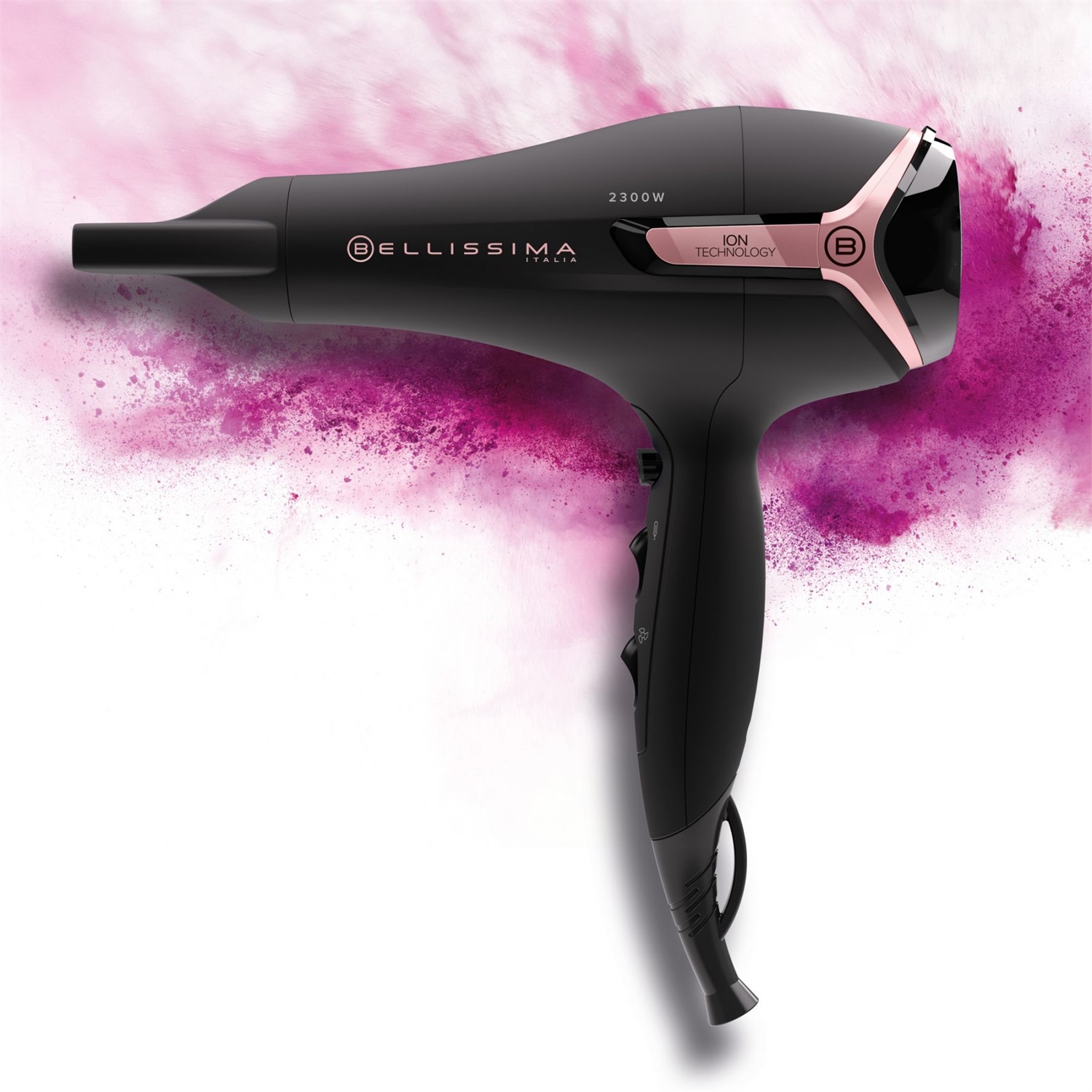 Bellissima Imetec K9 2300 Asciugacapelli Ionico 2300 W con Diffusore e Concentatore, 8 Combinazioni Aria e Temperatura, Colpo Aria Fredda