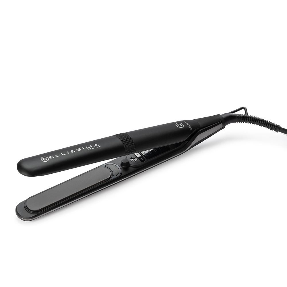 Imetec Bellissima Piastra Creativity - Capelli Lisci o Mossi, Rivestimento Ceramica Diamond, 5 Temperature 150-230°C, Funzione Memory, Calore Costante, Riscaldamento Rapido