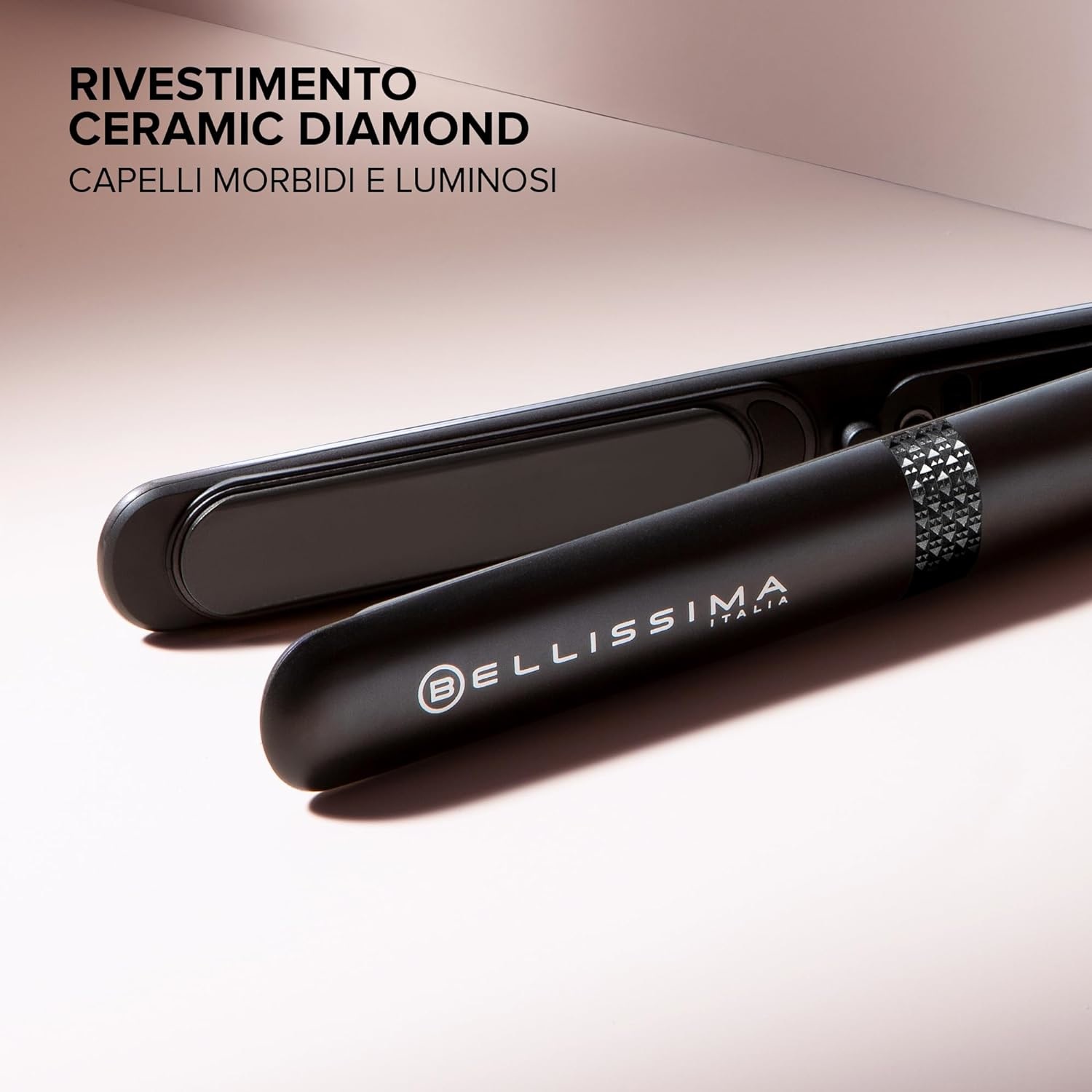 Imetec Bellissima Piastra Creativity - Capelli Lisci o Mossi, Rivestimento Ceramica Diamond, 5 Temperature 150-230°C, Funzione Memory, Calore Costante, Riscaldamento Rapido