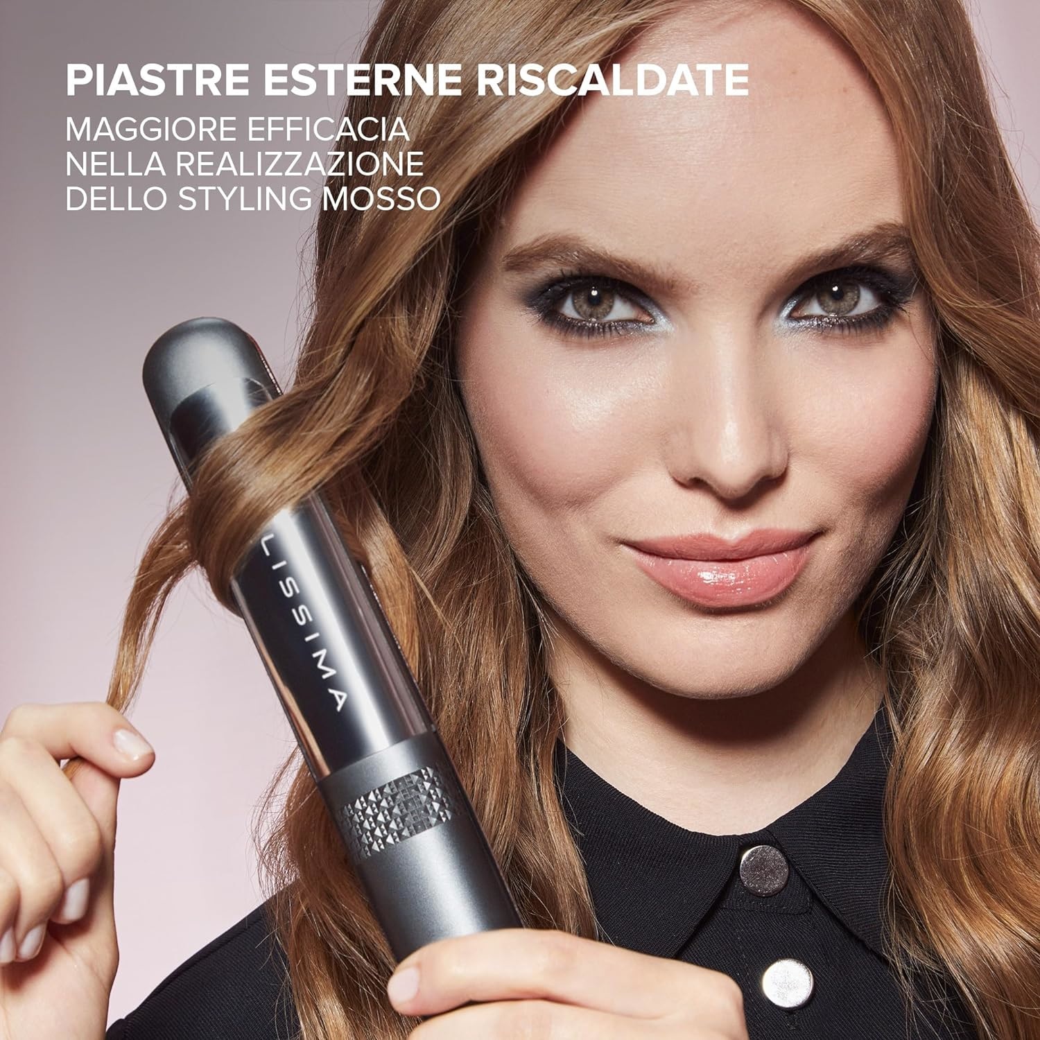 Imetec Bellissima Creativity Multistyle - Piastra per Capelli in Ceramica con Diamante e Cheratina, 5 Temperature Regolabili fino a 230°C, Superficie Esterna Riscaldata, Tecnologia a Ioni