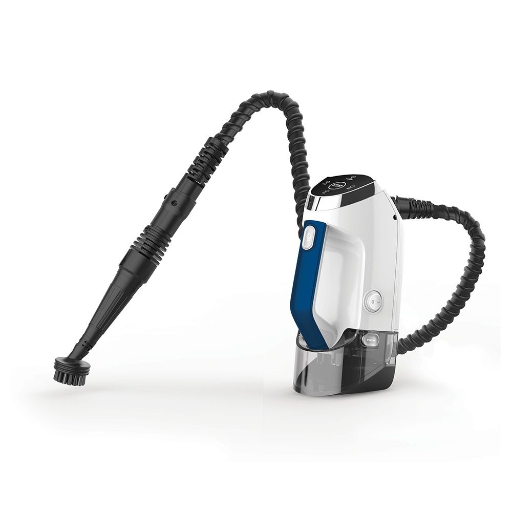 Polti Vaporetto 3 Clean Blue - Aspirapolvere Verticale 3 in 1, Potenza Max 1800 W, Senza Sacchetto, Capacità 0,5 L, Aspirazione Ciclonica, 14 Accessori, Colore Blu e Bianco
