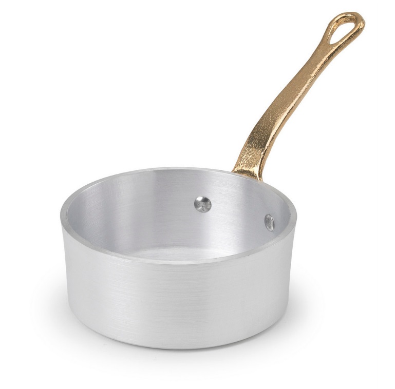 Pentole Agnelli Casseruola Bassa Ø 10 cm in Alluminio con Manico Lungo - Linea 1932