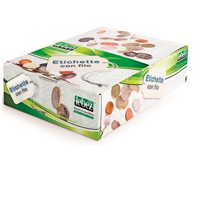 Lebez A392 Etichette con Filo 36 x 53 mm Bianco - Conf. 500 Pezzi
