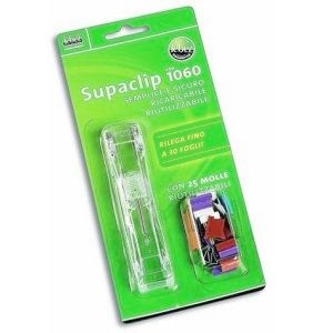 Lebez Sparamolle Supaclip 1060 - Blocca fino a 30 fogli - 25 Mollette Assortite - Ufficio e Casa