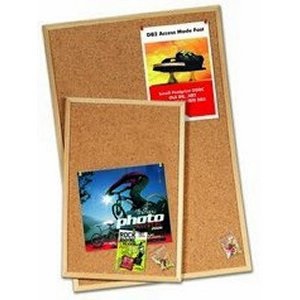 Lebez Lavagna in Sughero 60x90 cm con Cornice in Legno Naturale, Completa di Spilli e Ganci per Appenderla