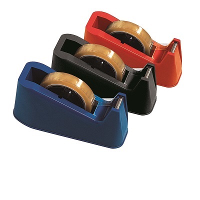 Lebez 51 Dispenser Nastro Adesivo Assortito per Rotoli 33/66 Metri, Zavorra in Metallo, Base in Gomma, Altezza Nastro 19mm