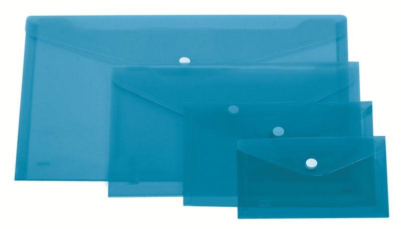 Lebez Busta con Bottone A5 Orizzontale - 24 x 18,5 cm - Colori Assortiti - Confezione da 12 Pezzi