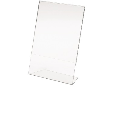 Lebez Portadepliant/Cornice da Tavolo in Acrilico Trasparente 10x15 cm Verticale con Base a L