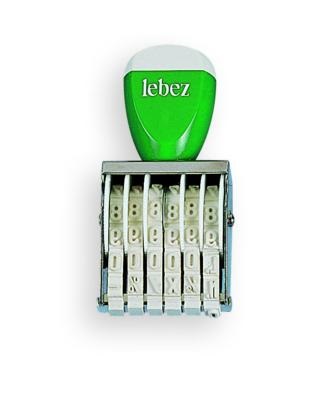 Lebez Timbro Datario Manuale 4 mm - Struttura in Metallo con Pomello in ABS Antiurto