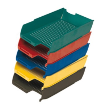 Methodo Vaschetta Portacorrispondenza PS7Star - Grigio - 25,5 x 35,5 x 6,5 cm - Polistirolo Sovrapponibile