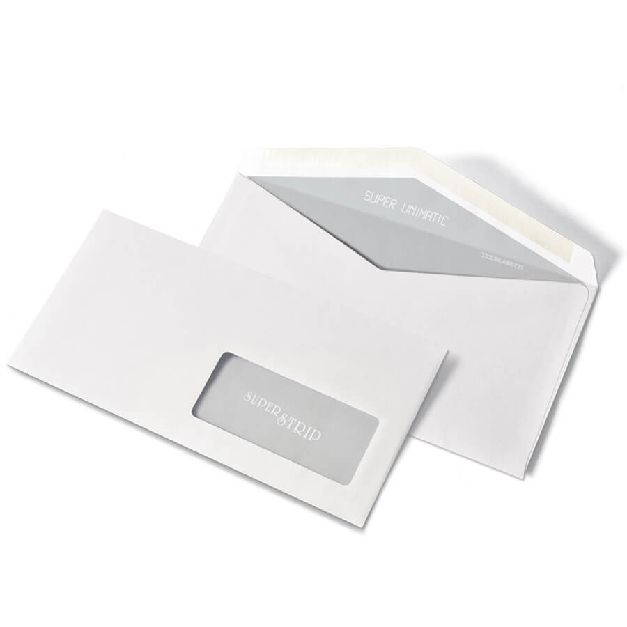 Blasetti Buste Bianche Commerciali con Finestra Autoadesive 16x23 cm - Confezione da 500 Pezzi