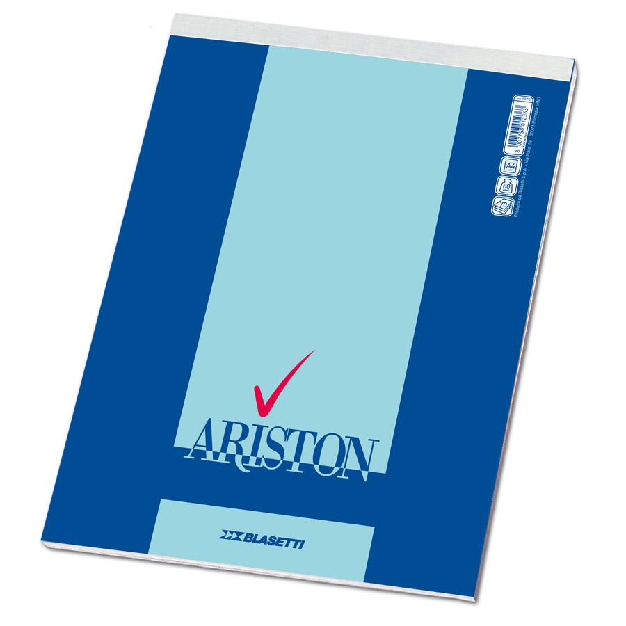 Blasetti Blocchi A4 Ariston - 70 Fogli, Punto Metallico, Copertina Goffrata