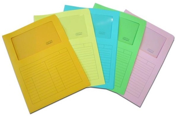 Blasetti Cartellina a L con Finestra Sintex - Cartoncino 120 g/m² - 22x31 cm - Arancio - Confezione da 50 pezzi