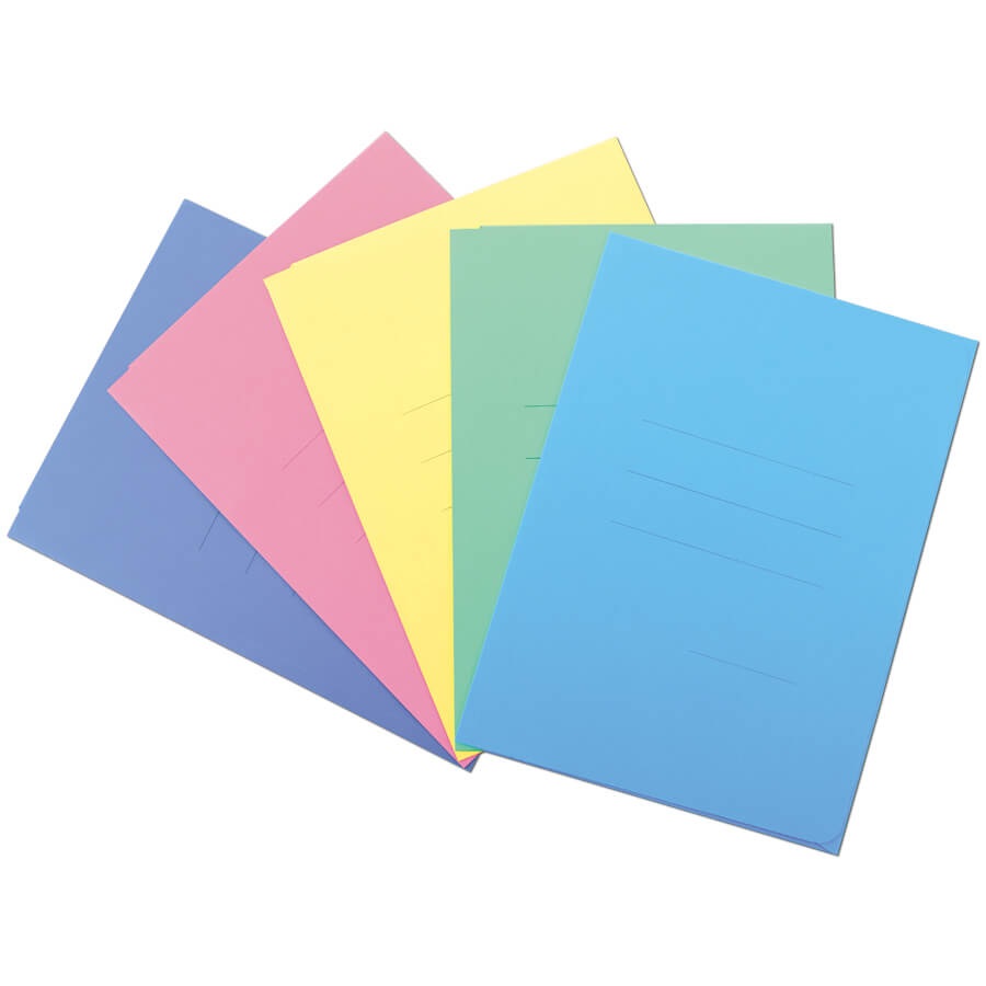 Blasetti Cartellina a 3 Lembi Cartex - Formato 25x33,5 cm, Cartoncino 200 g/m², Colori Pastello Assortiti, Confezione da 25 Pezzi