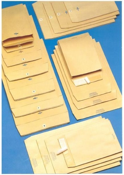 Blasetti Monodex Busta a Sacco Avana 250 pz - 25x35,3 cm, 120 gr, Soffietti Laterali, Fondo Quadro, Adesivo Strip