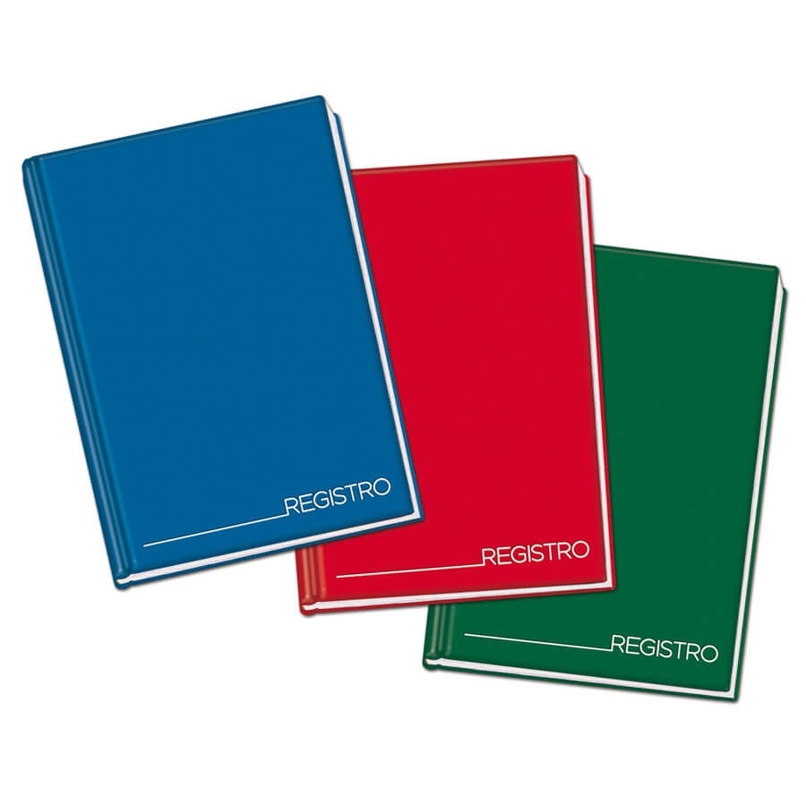 Blasetti Registro Cartonato 210x297mm - 1 Rigo - 192 Fogli - Copertina Similpelle - Colori Assortiti