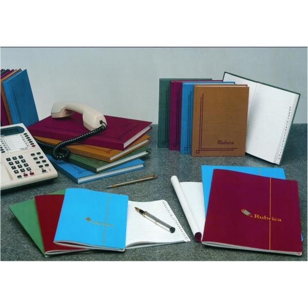 Blasetti Rubrica Cartonata A5 - 96 Fogli - 1 Rigo - Copertina in Papercoat - Colori Assortiti