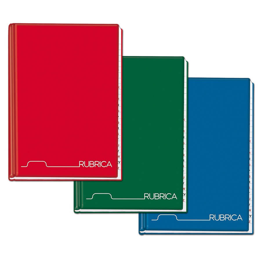 Blasetti Rubrica Cartonata A4 - 48 Fogli - Rilegatura a Filo - Copertina Cartonata 1200 g/mq - Carta 70 g/mq - Colori Assortiti
