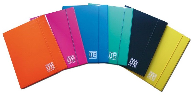 Blasetti Cartellina One Color 3 Lembi con Elastico 26x35 cm - Confezione da 10 Pezzi - Colori Assortiti