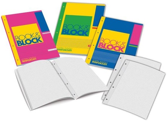 Blasetti 5722 Blocco A4 Collato e Forato con 40 Fogli Rinforzati in Plastica - Rigatura 1R