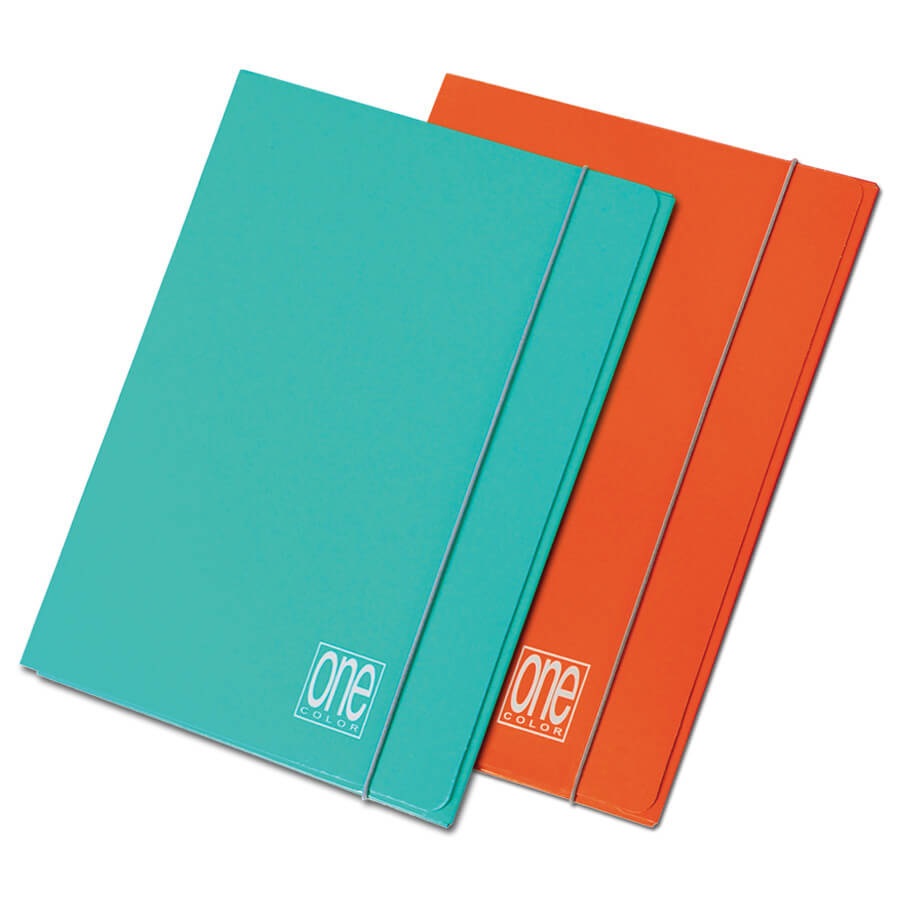 Blasetti Cartellina 3 Lembi con Elastico One Color - Formato 26x35 cm, Dorso 1,2 cm, Confezione da 6 Pezzi, Colori Assortiti