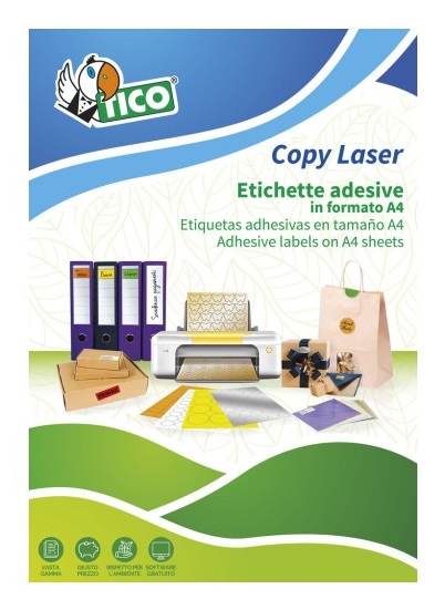 Tico Etichette Autoadesive SL4-3627 Ovali Argento Satinato 36 x 27 mm - 5000 Pezzi in 100 Fogli A4