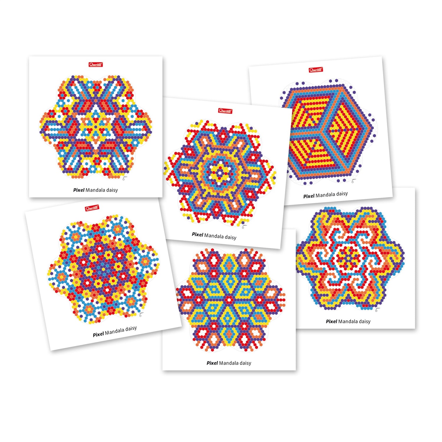 Quercetti 02101 FantaColor Mandala - Giocattolo Educativo Creativo con 1200 Chiodini Multicolori