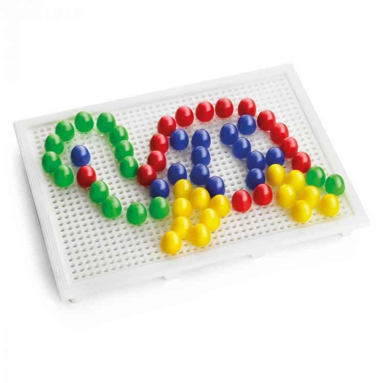 Quercetti FantaColor Basic - Gioco Creativo con Chiodini Colorati per Bambini 4 con Tavoletta, Cornice e Esempi Online