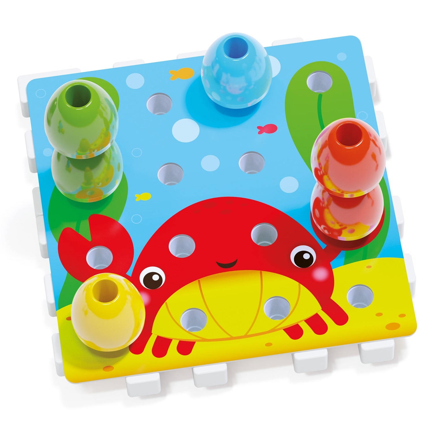 Quercetti Jumbo Peggy - Gioco Educativo con 16 Chiodini e 4 Piastre per Bambini da 2 a 5 Anni