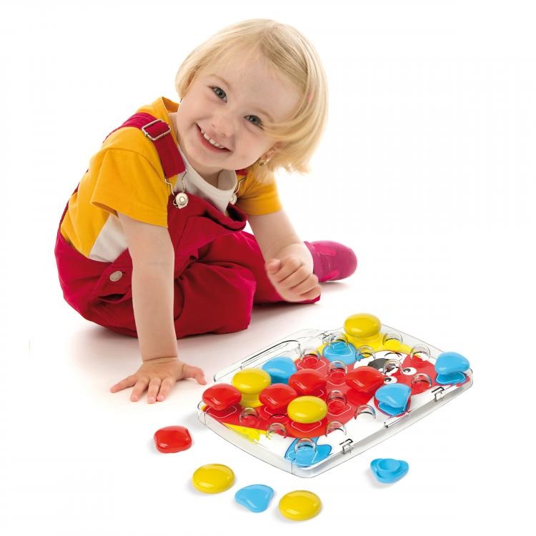 Quercetti Pixel Baby - Gioco Educativo Multicolore per Sviluppo delle Abilità Motorie e Creatività, Età 18 Mesi a 5 Anni