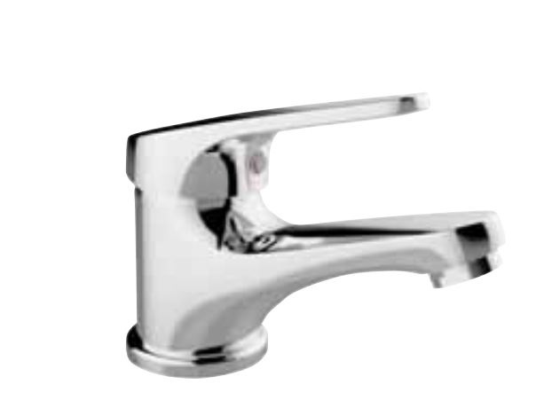 IDRO BRIC Rubinetto Miscelatore da Lavabo Serie Mia Cromato Scarub0723CR con Cartuccia a Dischi Ceramici Ø40 mm, Completo di Piletta e Flessibili