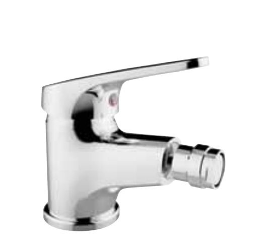 Idro Bric Rubinetto Miscelatore Bidet Serie Mia Cromato Ø40 mm con Piletta e Flessibili Inox