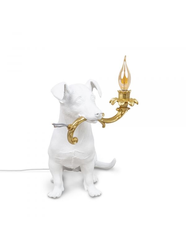 SELETTI Lampada da tavolo Rio a forma di cane - Designer Marcantonio - Resina - H34 cm