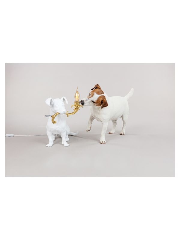 SELETTI Lampada da tavolo Rio a forma di cane - Designer Marcantonio - Resina - H34 cm