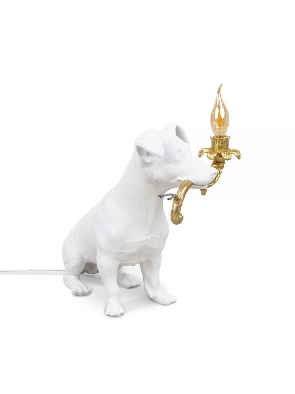 SELETTI Lampada da tavolo Rio a forma di cane - Designer Marcantonio - Resina - H34 cm