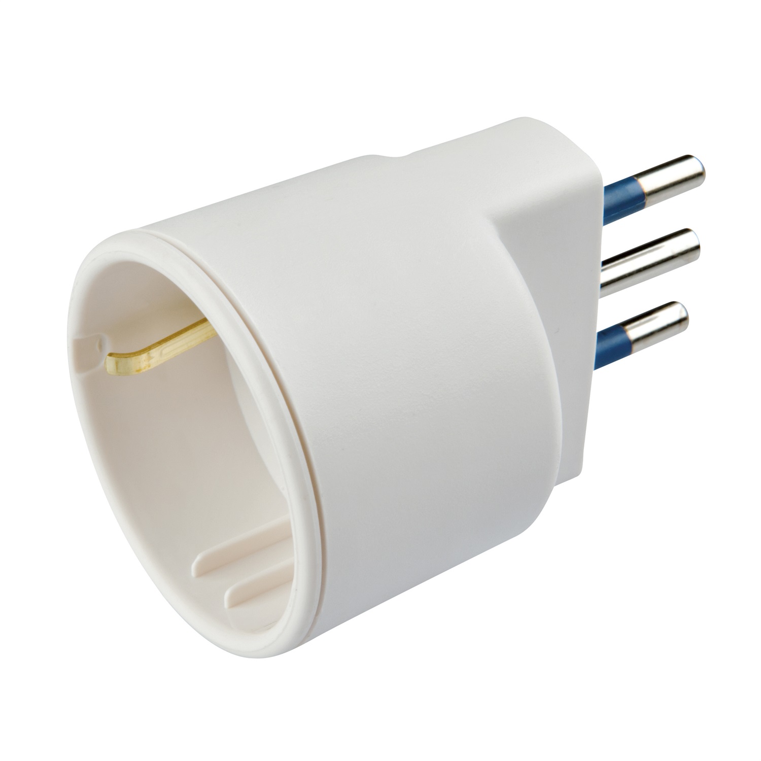 Poly Pool PP0433 Adattatore Tipo L (IT) 10A con Presa Tedesca, 250V, Bianco