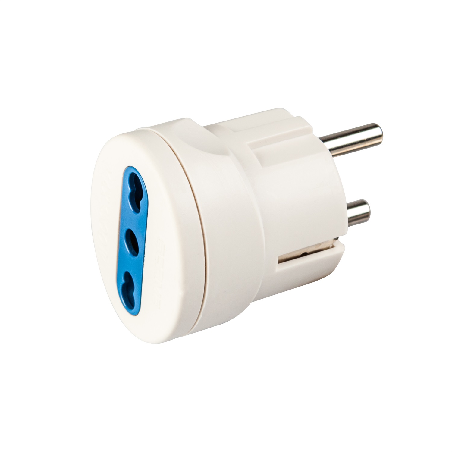 Poly Pool PP0451 Adattatore Universale 16A 2P T con Presa Bivalente 10/16A 250V - Colore Blu e Bianco
